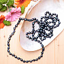 Women's pearl necklace black pearl 160 cm