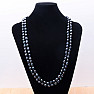 Women's pearl necklace black pearl 160 cm