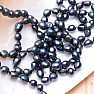 Women's pearl necklace black pearl 160 cm