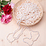Women's pearl necklace white pearls 160 cm