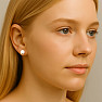 3882 Silver earrings 6 mm FRESHWATER PEARL WHITE