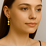 19138 Silver hoop earrings 25 mm GOLD FLYING FLY