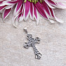 Cross pendant decorated with large silver Ag 925