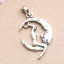 Pendant of Selene moon goddess silver Ag 925