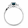 Silver ring with London topaz and zircons Ag 925 026295 LT