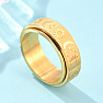 Men's steel ring Golden Universe