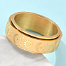 Men's steel ring Golden Universe