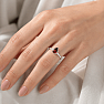 Silver ring with garnet