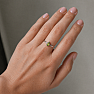Silver ring with olivine