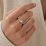 Silver ring with moonstone