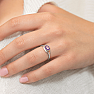 Silver ring with amethyst