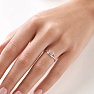 Silver ring with rose quartz