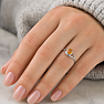 Silver ring with citrine