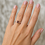 Silver ring with garnet