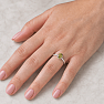 Silver ring with olivine