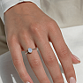 Silver ring with moonstone