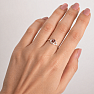 Silver ring with garnet