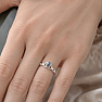 Silver ring with labradorite Heart