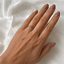 Silver ring with blue topaz Heart