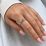 Silver ring with garnet Heart