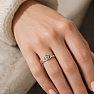 Silver ring with olivine Heart