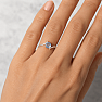 Silver ring with blue topaz