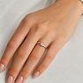 Silver ring with rose quartz