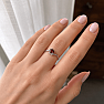 Silver ring with garnet