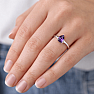 Silver ring with amethyst