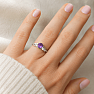 Silver ring with amethyst