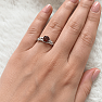 Silver ring with garnet