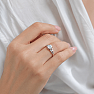 Silver ring with moonstone