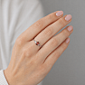 Silver ring with garnet