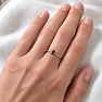 Silver ring with garnet