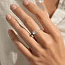 Silver ring with moonstone