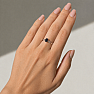 Silver ring with onyx
