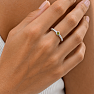 Silver ring with olivine