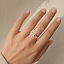 Silver ring with citrine