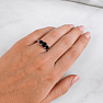 Silver ring with onyx
