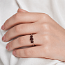 Silver ring with garnet