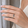 Silver ring with labradorite