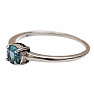 Silver ring with Swiss Blue topaz