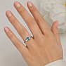 Silver ring with Swiss Blue Topaz