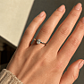 Silver ring with moissanite
