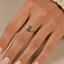 Silver ring with labradorite