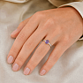 Silver ring with amethyst