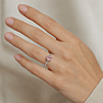 Silver ring with rose quartz
