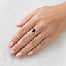 Silver ring with onyx
