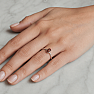 Silver ring with garnet