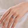Silver ring with labradorite